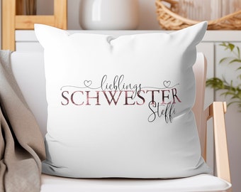 Pillow decorative pillow personalized gift for sister birthday Easter Christmas, LMS001
