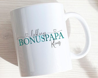 Cup for Bonus Dad Personalized / Gift Birthday Easter Father's Day Stepfather / LMS001