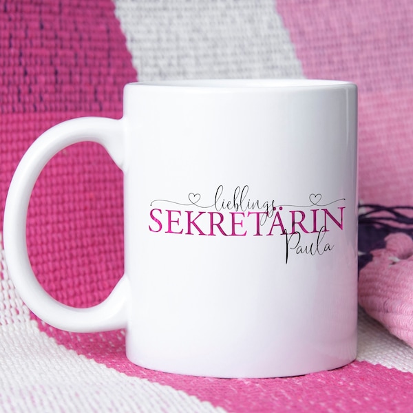 Tasse Lieblingssekretärin Geschenk Geburtstag Ostern personalisiert Sekretärin / Kollegin / Arbeitskollegin / LMS001