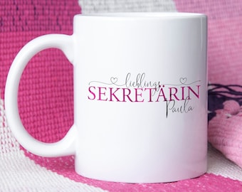 Cup favorite secretary gift birthday Easter personalized secretary / colleague / work colleague / LMS001