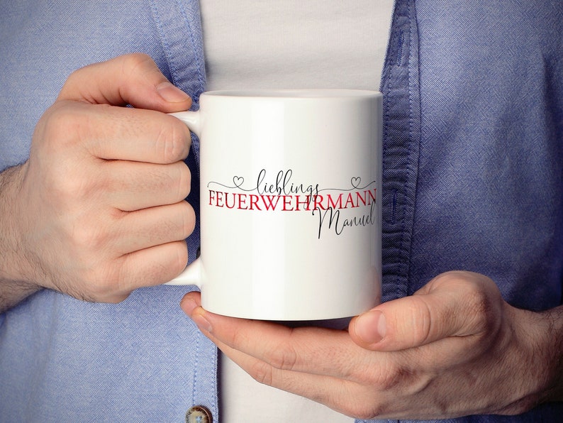 Cup favorite firefighter gift personalized firefighter / LMS001 image 2