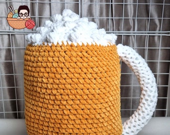 Crochet Chonky Beer, Beer Crochet Pattern, Crochet Beer, Crochet Beer PDF Pattern