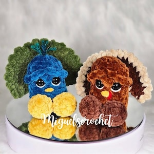 Mini Turkey and Peacock Wiwi Pattern Bundle  | PDF Download!