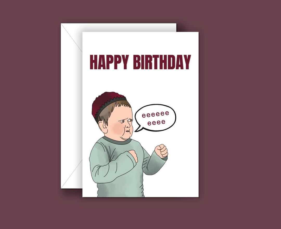 Hasbulla Magomedov Happy Birthday Card Hasbullah Card Hasbulla Happy
