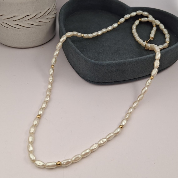 Vintage Marvella Faux Pearl Necklace, 1960s Jewellery, Patented