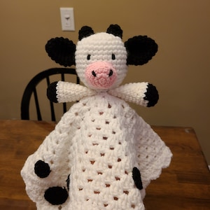 Kittens and Crochet Cow Lovey Pattern