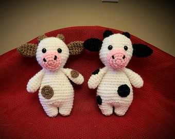 Gatitos y vaca de ganchillo Patrón Cutie de ganchillo