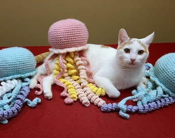 Patrón de medusas grandes de gatitos y crochet