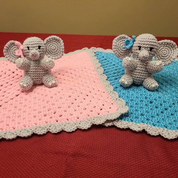 Kittens and Crochet Elephant Lovey Pattern (Version 2)