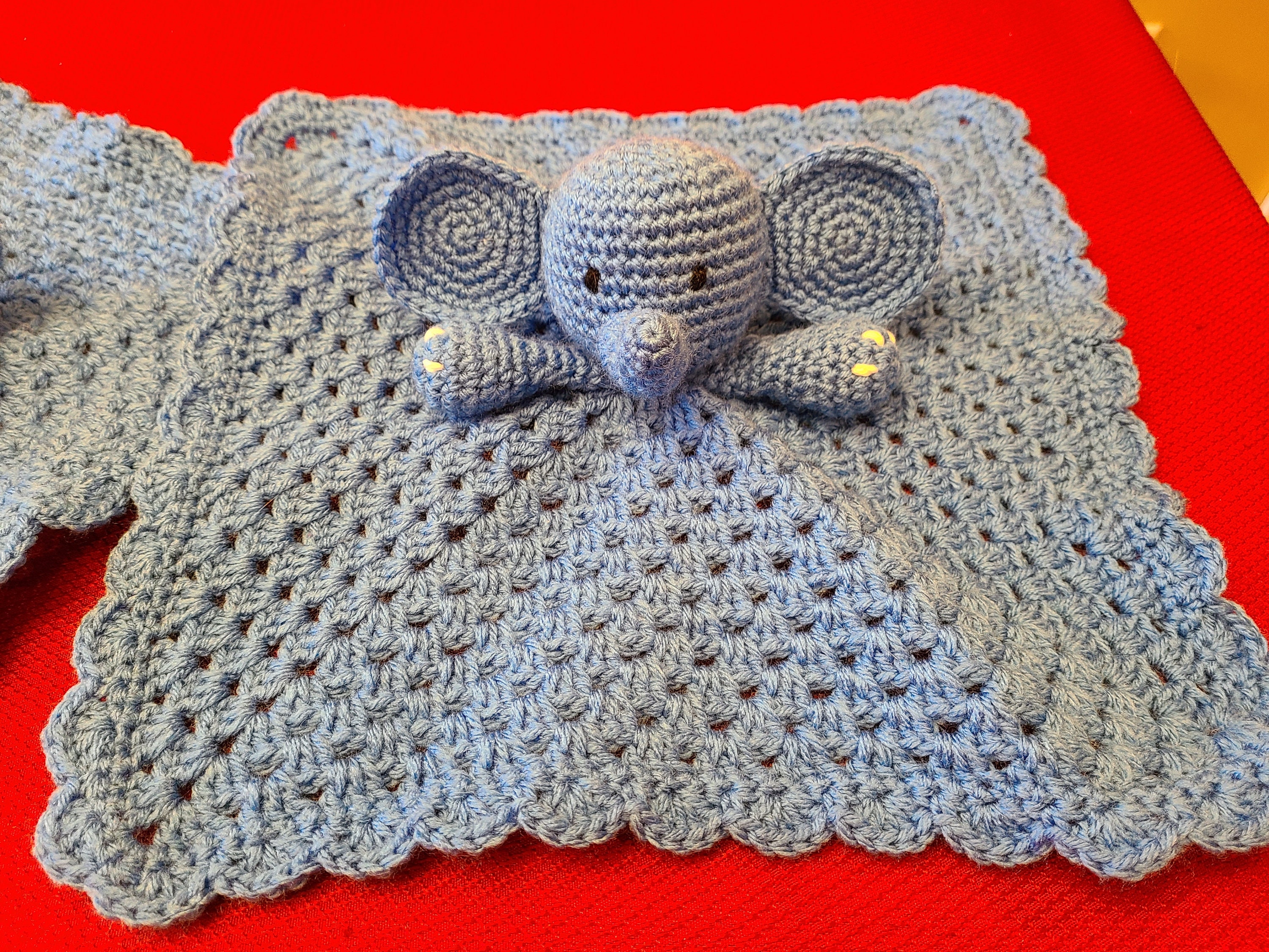 Kittens and Crochet Elephant Baby Security Blanket Pattern Etsy