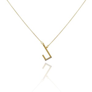 Diamond Pendant Necklace: 14K Yellow Gold Chain, Round Brilliant Cut