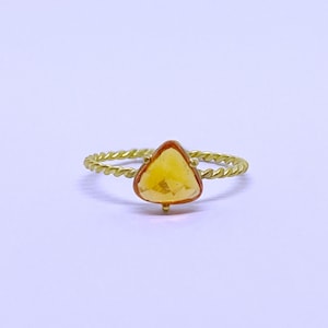 Sapphire Ring - Orange Sapphire Ring - Sapphire Jewellery - 14k Gold Ring - Minimalist Ring - Women Jewellery