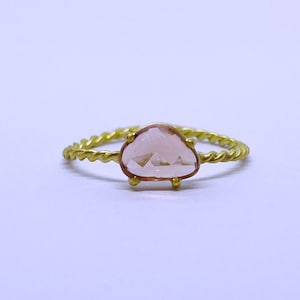 Sapphire Ring - Orange Sapphire Ring - Sapphire Jewellery - 18K Gold Ring - Natural Sapphire Ring - Natural Sapphire Jewelry