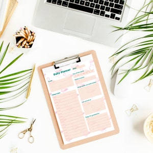 Daily Planner & Reflection | DailyCalendar | Daily Reflection | Daily Goals | instant download | fillable pdf| manifesto scheduler