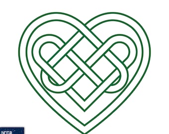 Celtic Heart Knot: Irish Love Knot Pattern  (SVG EPS PNG)(Digital Download)