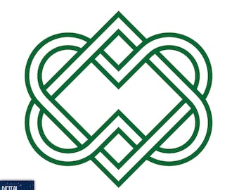 Nudo de corazón celta SVG: Patrón de nudo de amor irlandés (descarga digital)