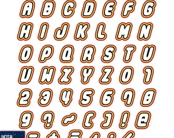 Building Block Letters and Numbers SVG: Layered Alphabet (Digital Download)