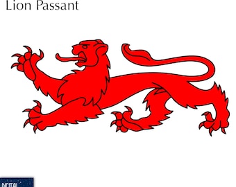 León de Inglaterra en Paso: Archivos SVG, EPS, PNG para corte y sublimación (Descarga digital)