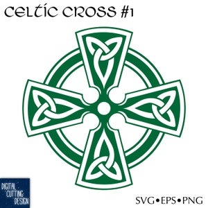 Celtic Cross Vector: Traditional Irish Pattern (SVG, EPS, PNG)