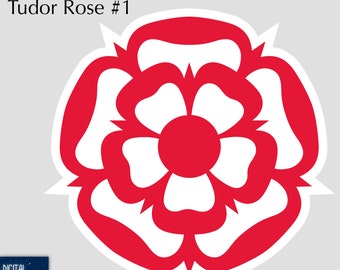 Rosa Tudor - Símbolo nacional de Inglaterra - archivos de corte vectoriales redimensionables - SVG EPS PNG