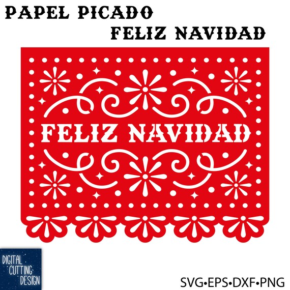 Papel Picado Feliz Navidad Flag Festa Decor Party Decor - Etsy