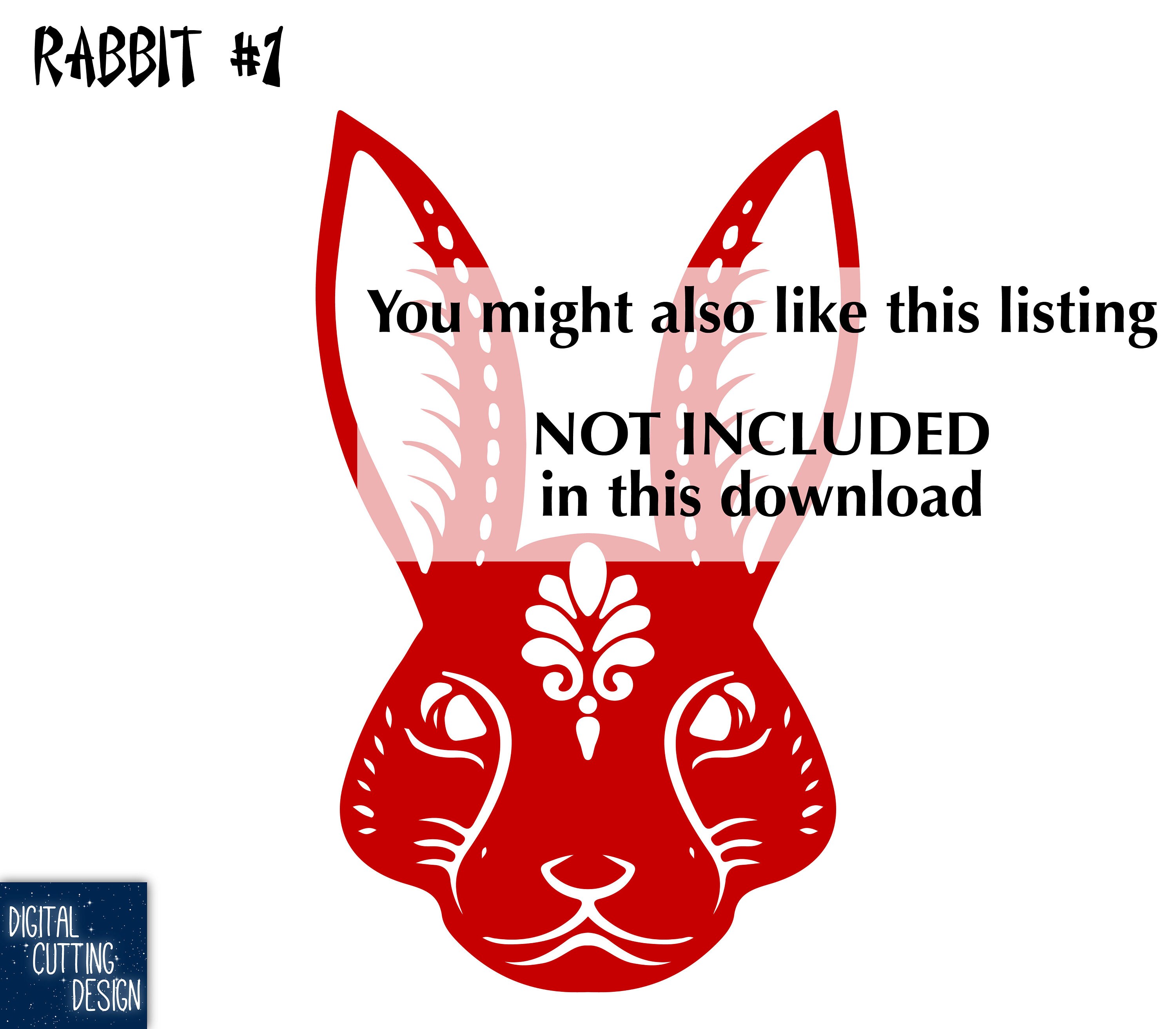Chinese Rabbit Papercut: Year of the Rabbit (SVG EPS PNG) (digital