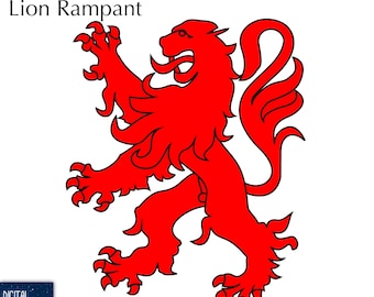 Lion Rampant SVG – England National Symbol Vector (Digital Download)