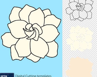Gardenia n.° 2: archivos de corte redimensionables vectoriales, SVG, EPS y PNG