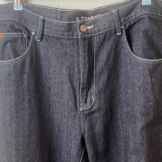 U.T. Sports Collection Black Embellished Pockets Streetwear Jeans 40x32 Men's View 2