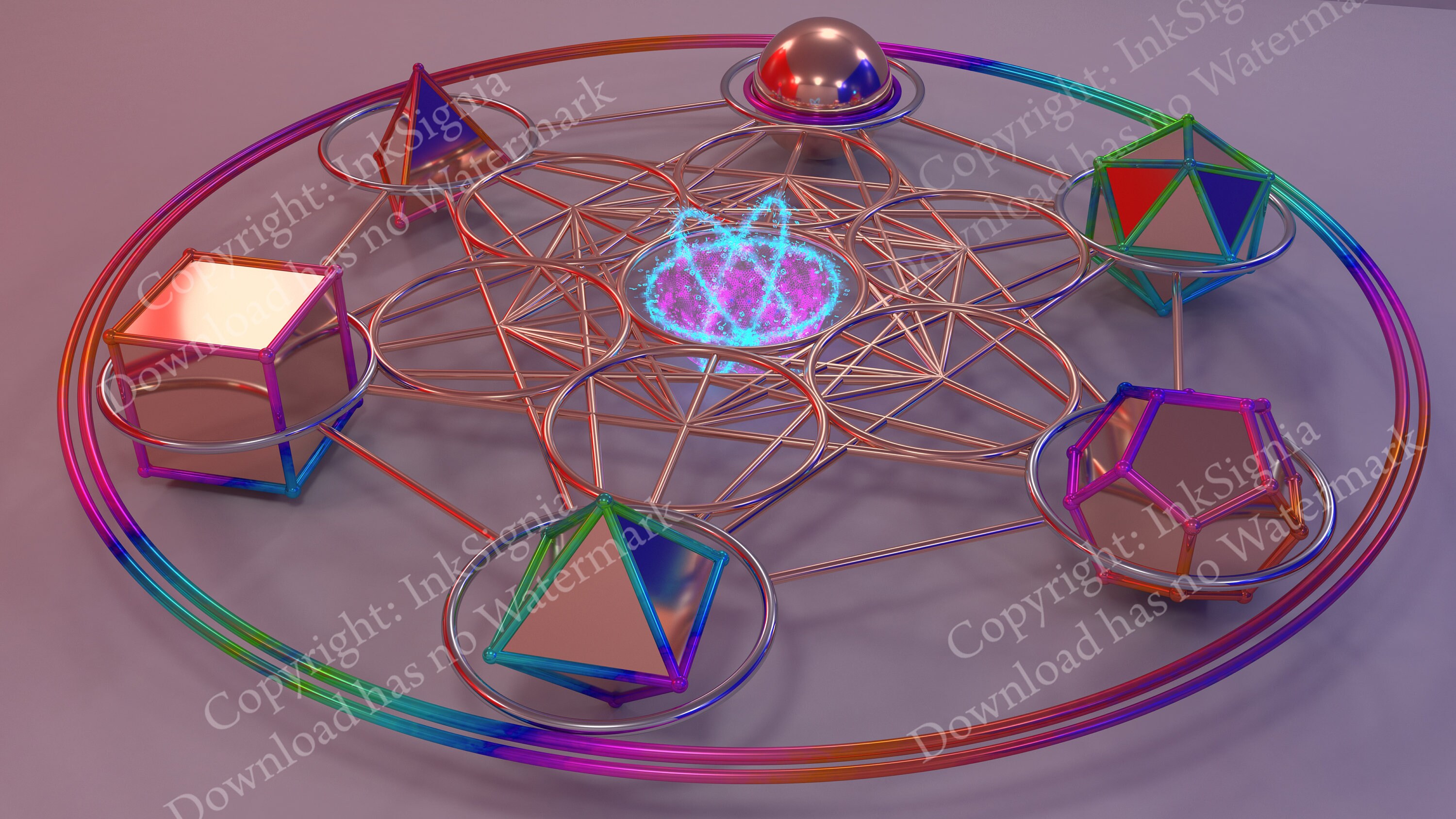 3D Metatron's Cube Set of 5 Etsy 日本