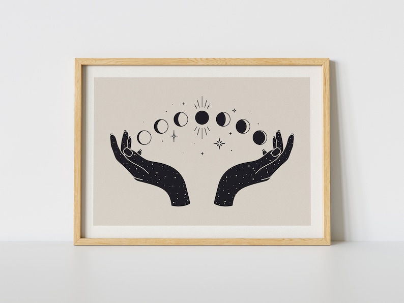 Moon Hands Art Print image 1