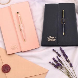 jane austen journal notebook refillable with pen