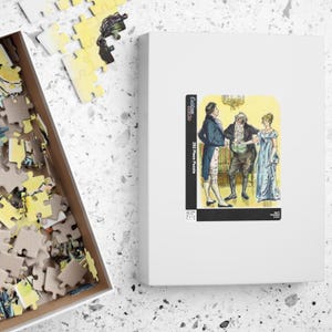 Pride And Prejudice Puzzle Game For Jane Austen Fan Gift Literary Scene Art Book Lover Puzzle Classic Romance Gift For Reader English Novel 500 pcs (Vertical)