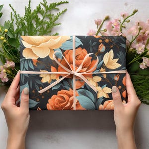Jane Austen Garden Wrapping Paper Hartfield Rose Floral Gift Wrap Literary Regency Style Matte or Glossy Romantic Bookish Packaging