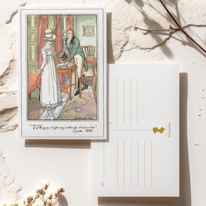 Jane Austen Persuasion Postcard Literary Quote Card Romantic Art Print Stationery Regency Reader Book Lover Gift Idea Classic Novel Bookworm