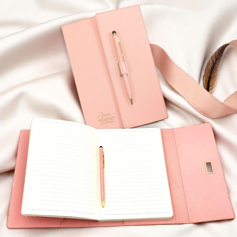 jane austen journal notebook refillable with pen