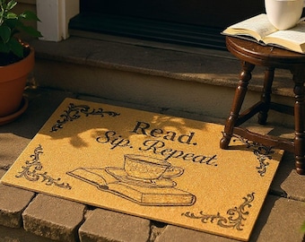 Probably Reading Doormat | Book Lover Gift | Reading Doormat | Cozy Decor | Bookworm Welcome Mat | Fun Doormat For Book Lovers