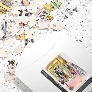 Jane Austen Puzzle Game For Bookish Gift Idea Pride And Prejudice Puzzle English Literature Lover Classic Romance Gift Book Club Activity 252 pcs (Vertical)