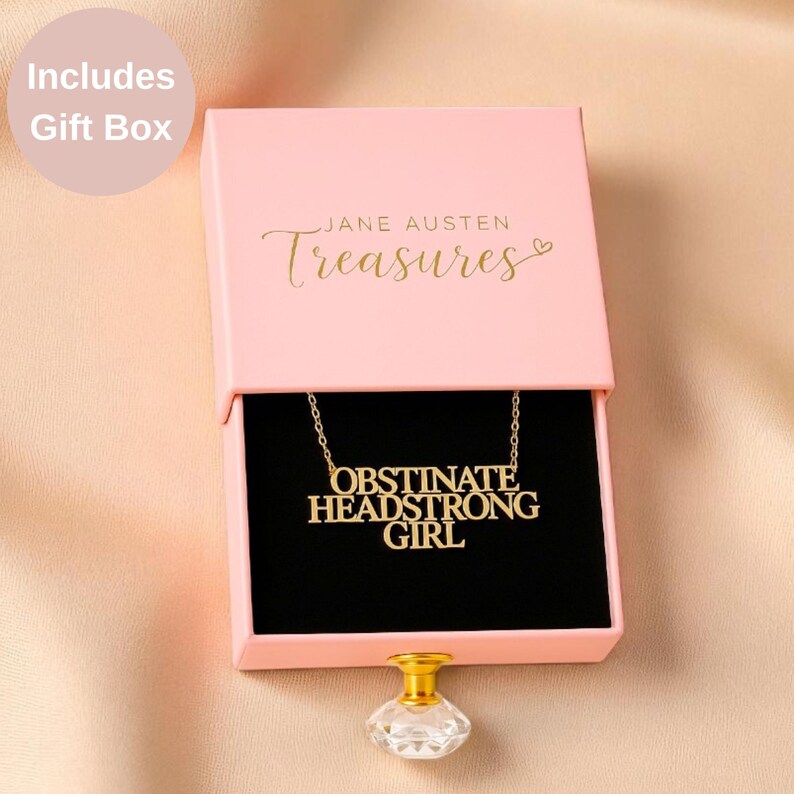 Jane Austen cadeau eigenzinnig eigenzinnig meisje ketting voor boekenliefhebbers sieraden citaten Pride And Prejudice fan aanwezig idee moeder verjaardagscadeau afbeelding 6