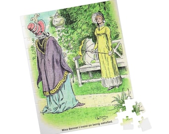 Pride & Prejudice Puzzle Game For Jane Austen Fan Gift Classic Literature Book Lover Puzzle Book Club Game For Reader Regency Decor New Home