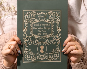 Bookish Gifts Jane Austen Fan Book Lover Gift  Coffee Table Book Club Hostess Gift Pride And Prejudice Regency Era Art Collector Gift  Vol2