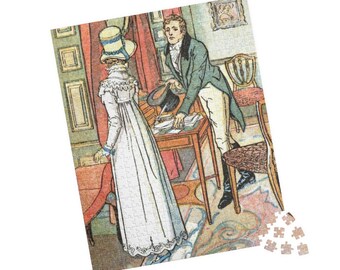 Jane Austen Persuasion Puzzle For Book Lover Gift Literary Scene Art Regency Era Decor English Novel Fan Gift Classic Romance Keepsake