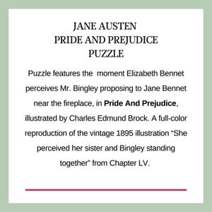 Jane Austen Puzzle Game For Bookish Gift Idea Pride And Prejudice Puzzle English Literature Lover Classic Romance Gift Book Club Activity image 4