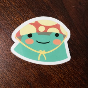 Sticker grenouille champignon
