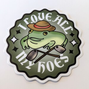Ich liebe alle meine Hacken Frosch-Gärtner Aufkleber