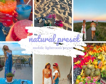 Natural Preset, Subtle Vibrant Filter, Mobile Adobe Lightroom Preset, Natural Editing, Bright Preset, Colorful Preset, Vibrant Preset, DNG