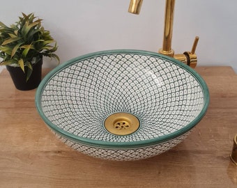 Pastel Green Bathroom Vessel Sink