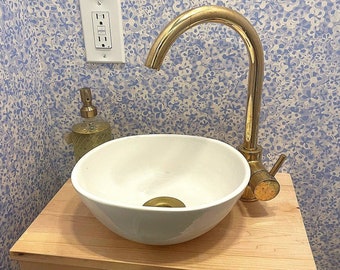 Custom Made Bathroom Oval Sink - 10"x12" Bathroom Vessel Sink