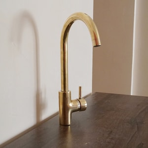 Unlaquered Brass Basin Faucet Tap Wet Bar Faucet Mid - Etsy