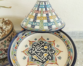 Handmade Authentic Berber TAGINE - Ceramic Cooking and Serving Tagine - CUSTOMIZABLE Dining And Serving Tagine - Ceramic Handmade Cooking
